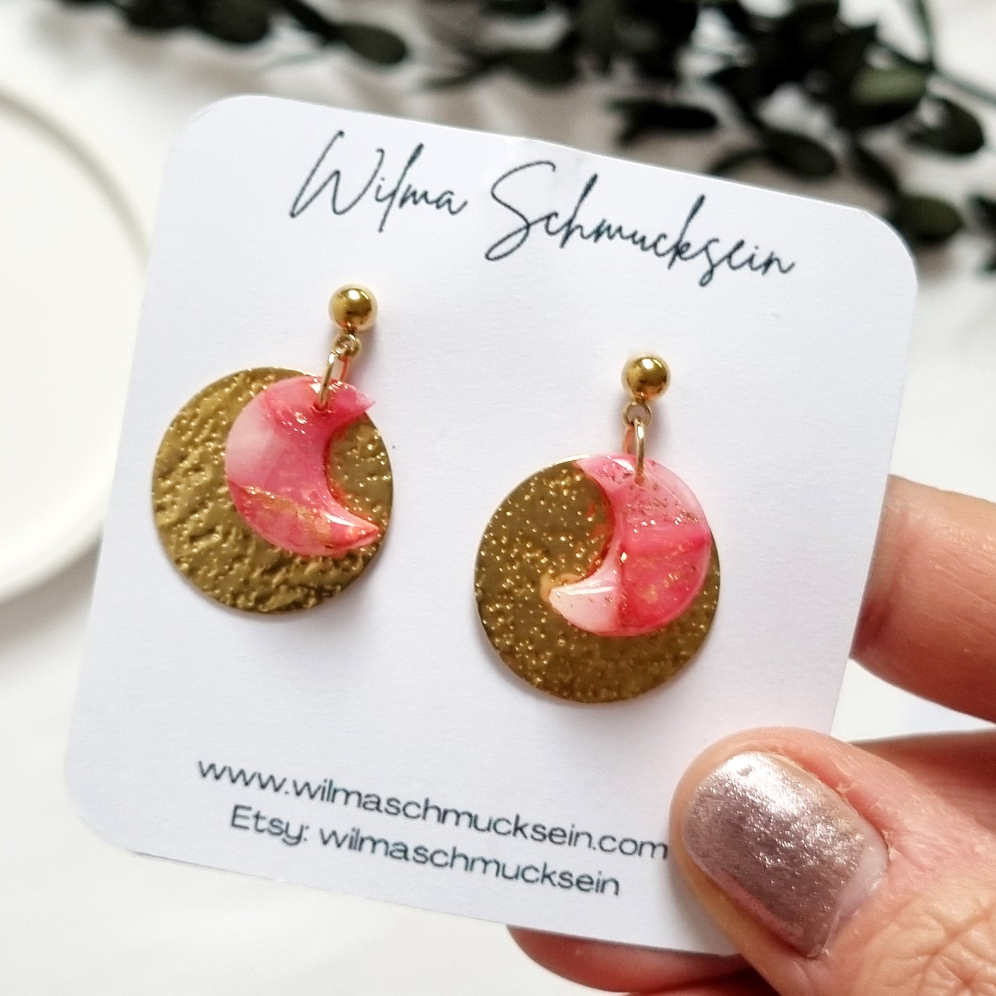 Ohrstecker Mond Gold