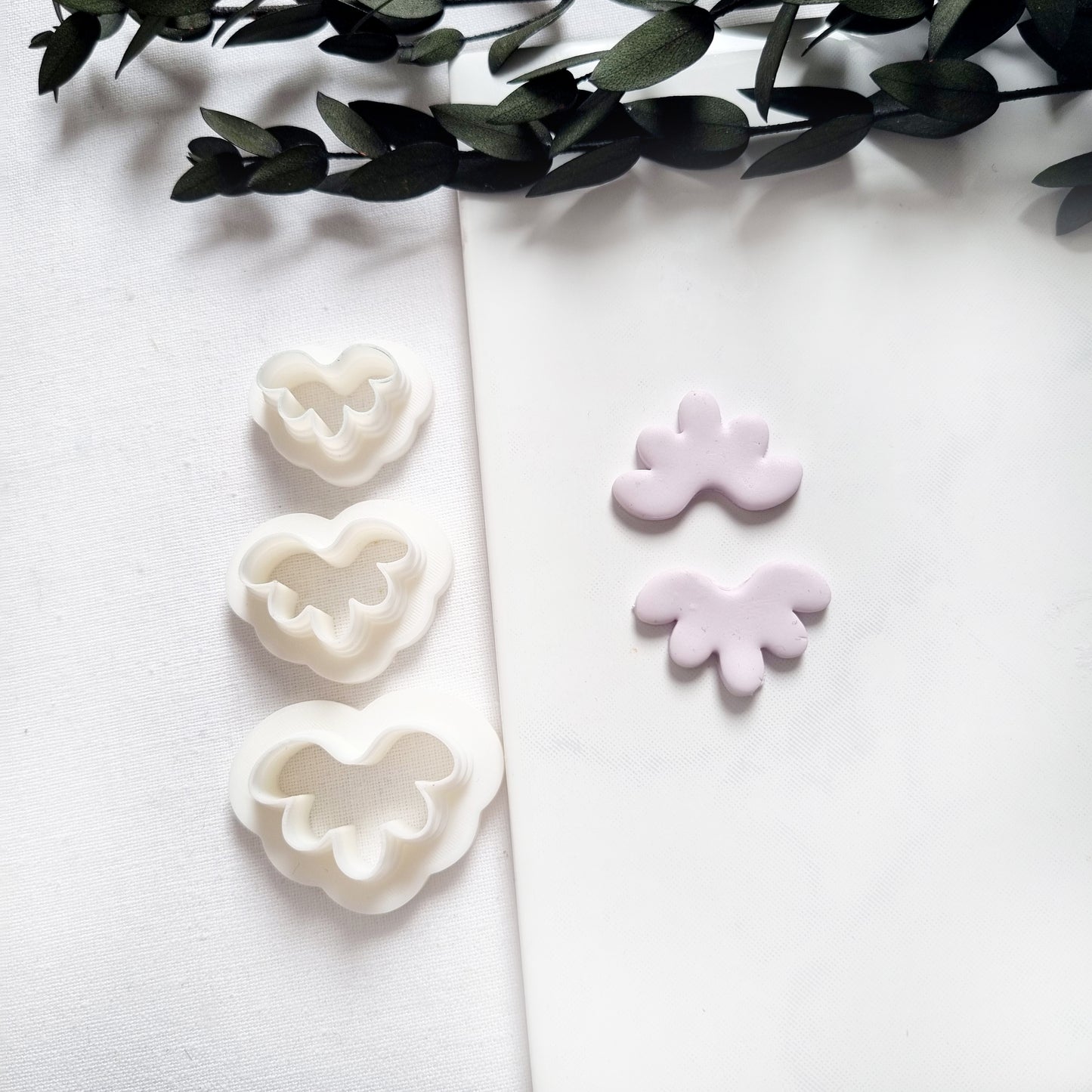 Polymer Clay Cutter -halbe Blumenkreis-