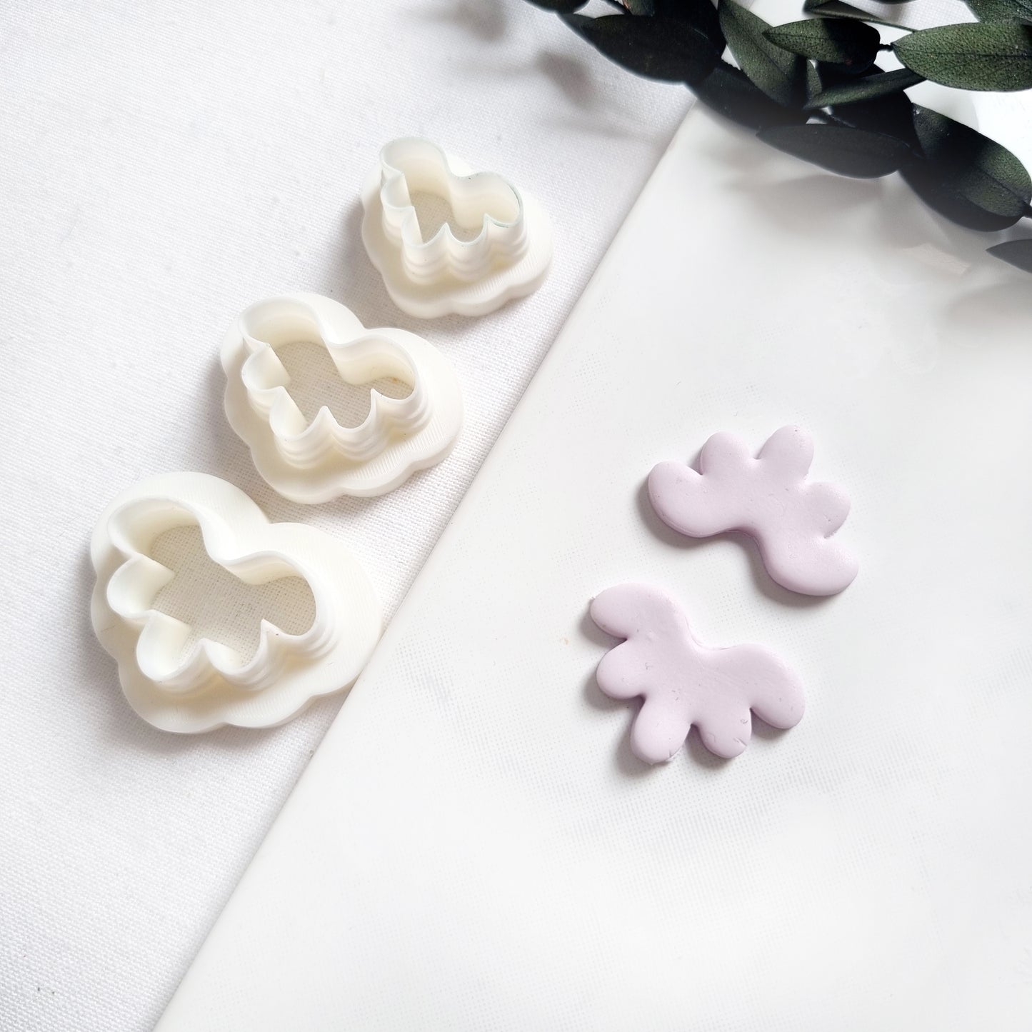 Polymer Clay Cutter -halbe Blumenkreis-