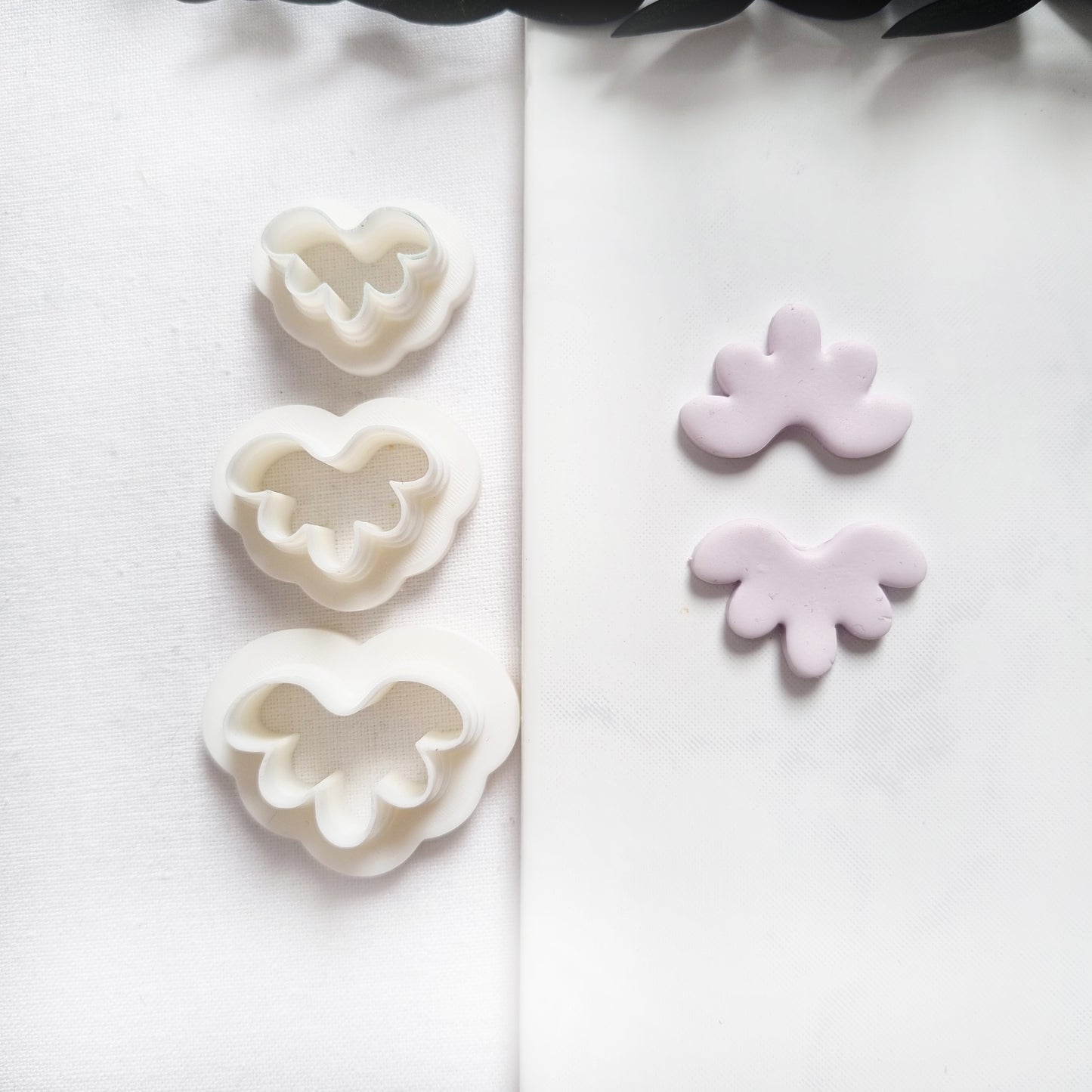 Polymer Clay Cutter -halbe Blumenkreis-
