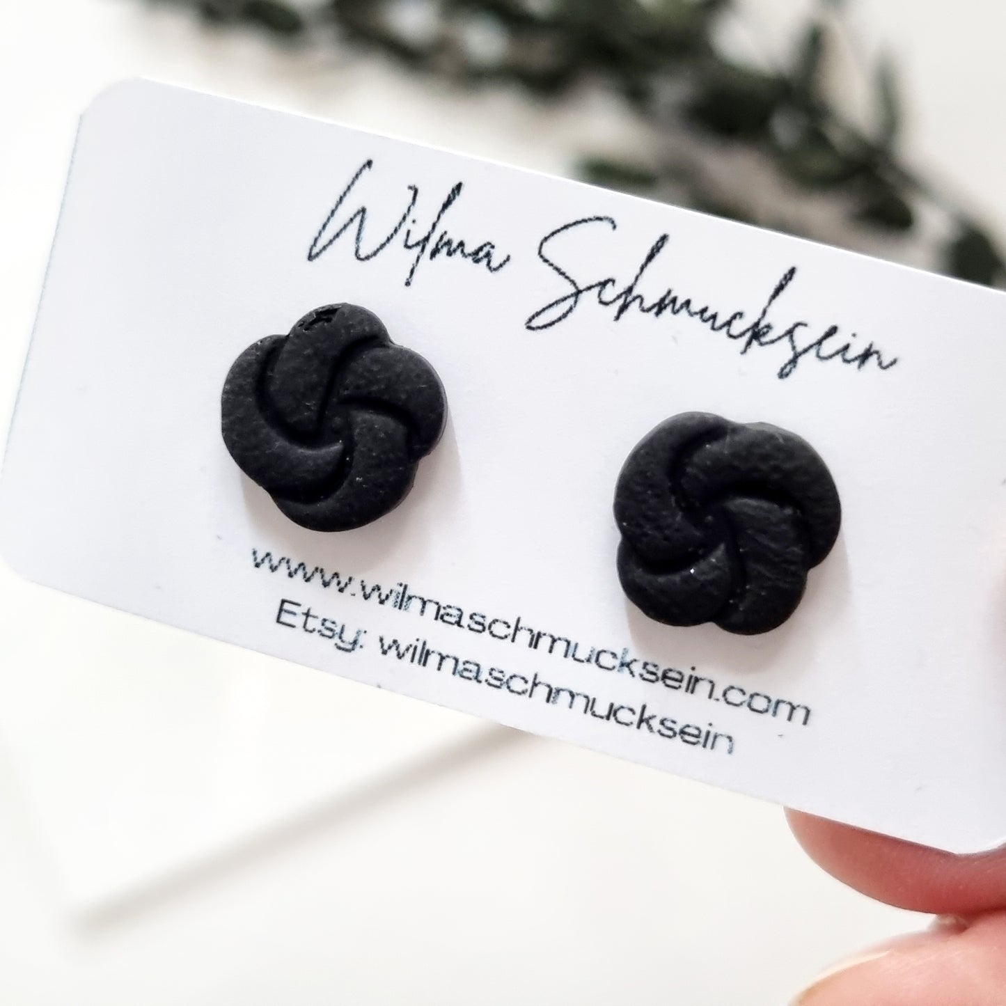 Polymer Clay Ohrstecker kleiner Knoten