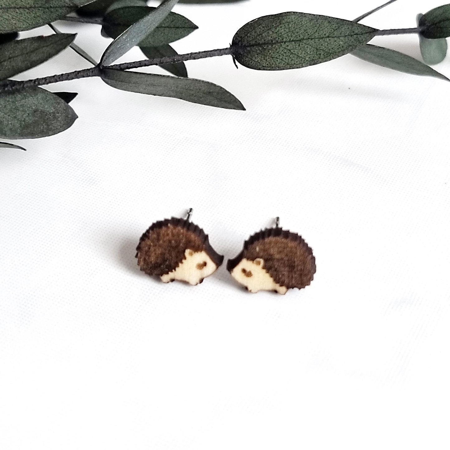 Igel Holz Ohrringe