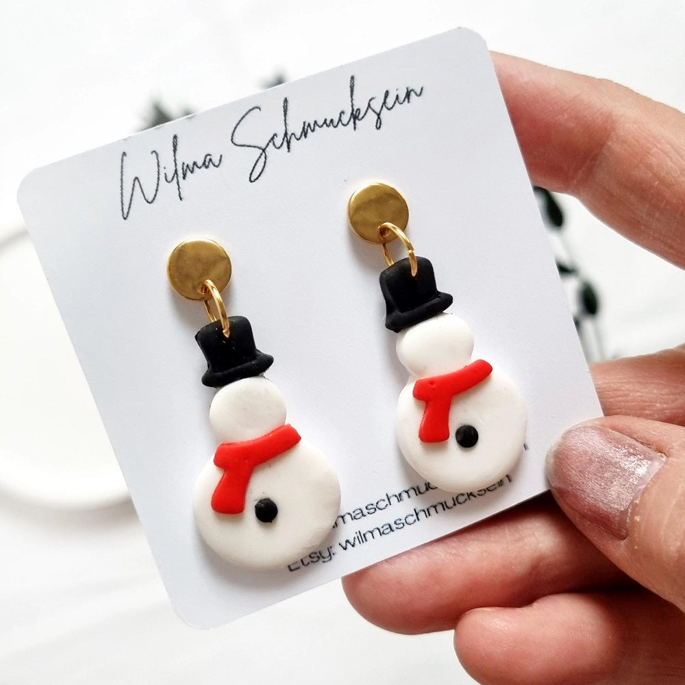 Schneemann Ohrringe