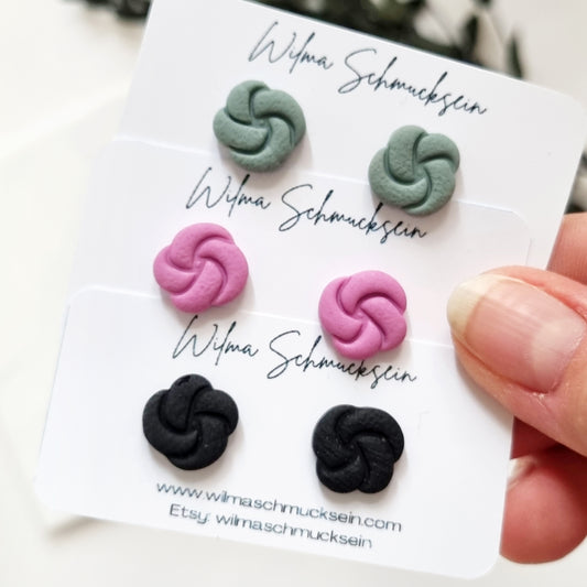 Polymer Clay Ohrstecker kleiner Knoten