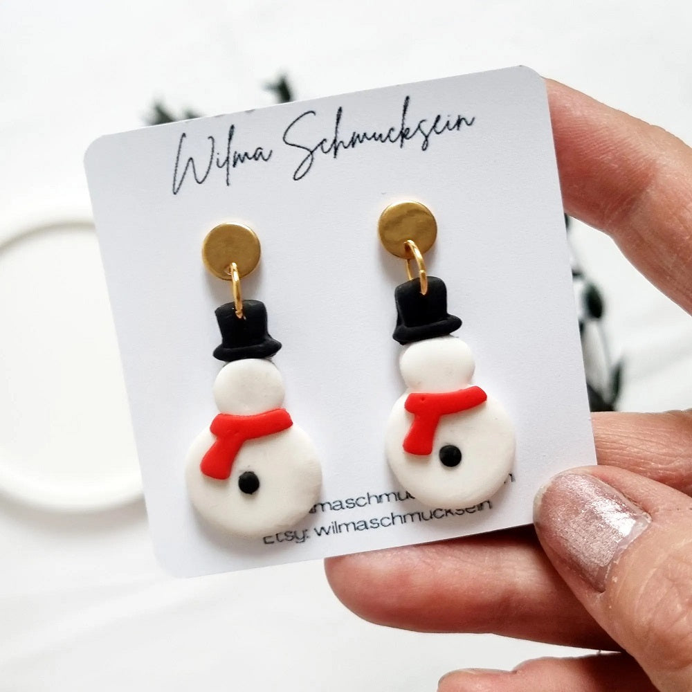 Schneemann Ohrringe